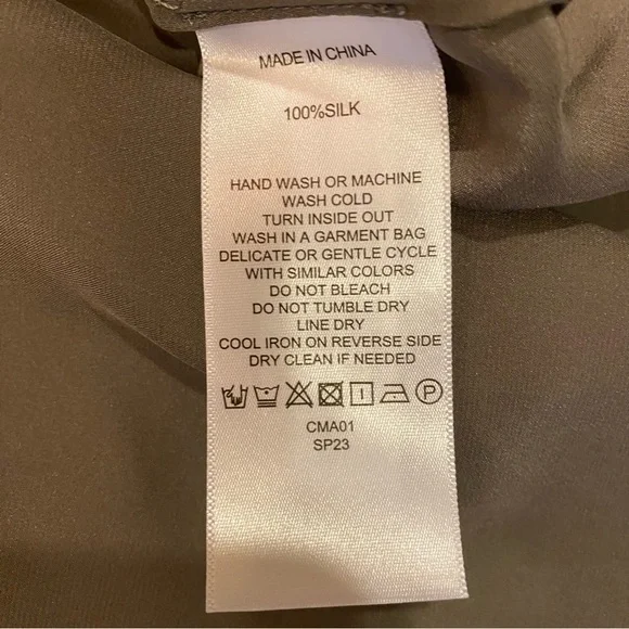 NWT Womens Quince 100% Washable Silk Maxi Tulip Skirt Gray Sz Small and XL - Picture 10 of 15